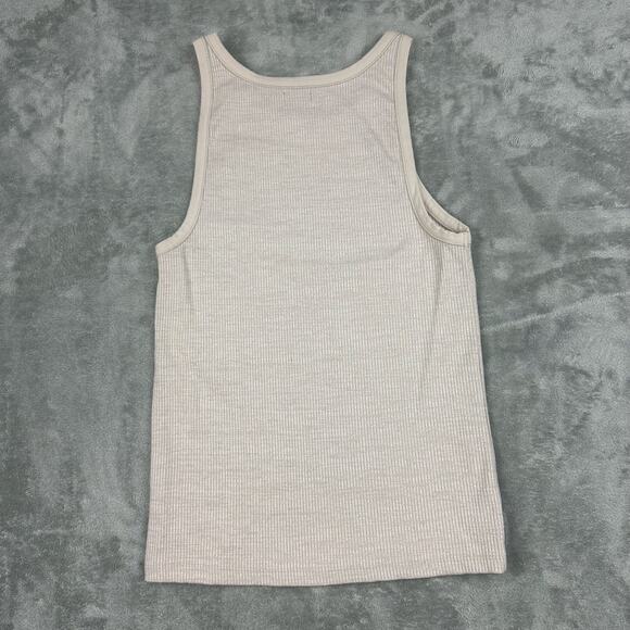 Faherty Size L Womens Cambria Rib Tank in Heather Fog WKU2201 - Picture 2 of 7